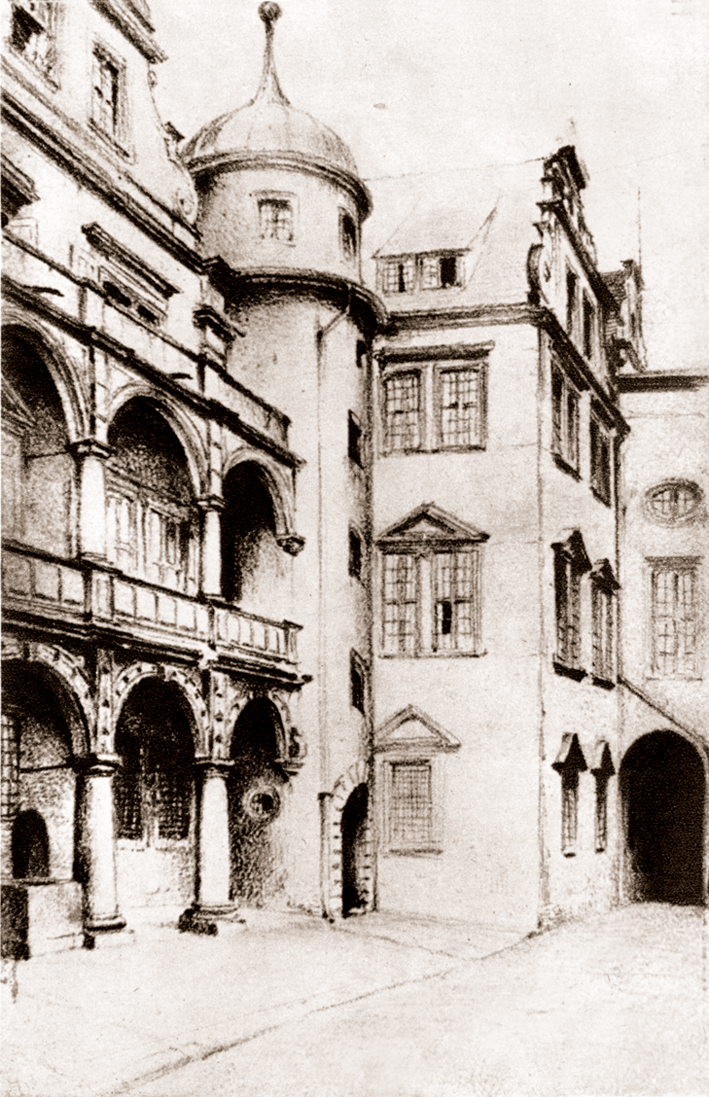  Adolpyh Von Menzel —— 德累斯顿宫的一角